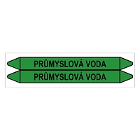 Značení potrubí, průmyslová voda,2 ks, 450 × 52 mm